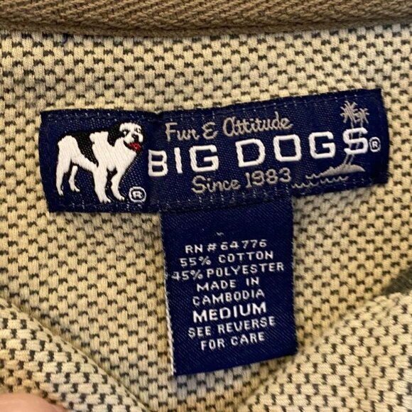 Big Dogs Mens Polo Shirt Medium Cotton Poly Blend Embroidered Dog Logo - Picture 5 of 10